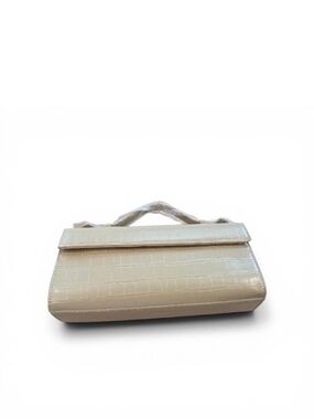 NWT AQUA East West Top Handle Bag | Natural Croc